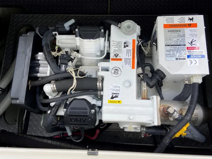  Yacht Photos Pics Engine compartment of a 2017 Formula 350 Sun Sport boat.