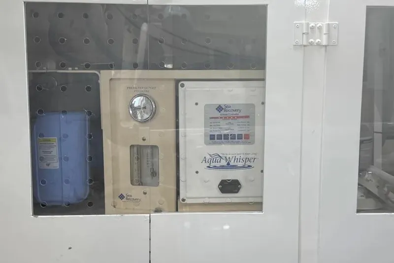  Yacht Photos Pics Control panel of Sea Recovery Aqua Whisper system on 2004 Lazzara SC Motor Yacht.