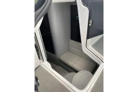  Yacht Photos Pics 2018 Formula 350 Crossover Bowrider interior cabin with seating area.