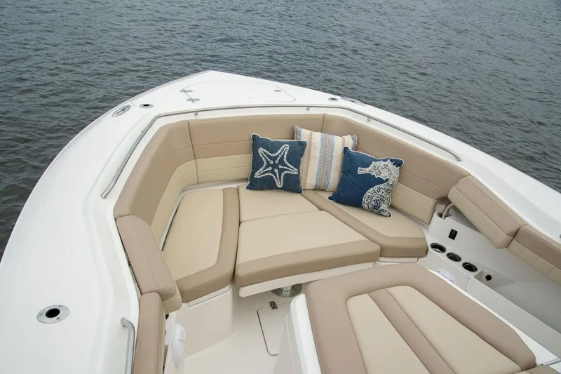  Yacht Photos Pics Luxurious seating area on a 2022 Sailfish 360 CC boat.