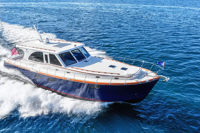 Bebe Deux Yacht Photos Pics 2023 Vicem 65 Classic yacht cruising on open blue waters.