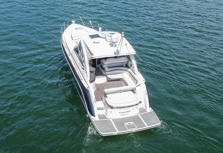 Liquid Asset Yacht Photos Pics 2017 Formula 40 PC yacht cruising on open water.