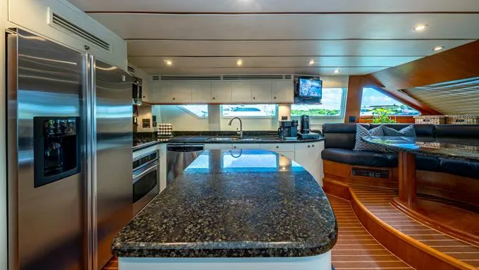 B Happy Yacht Photos Pics Galley looking to port