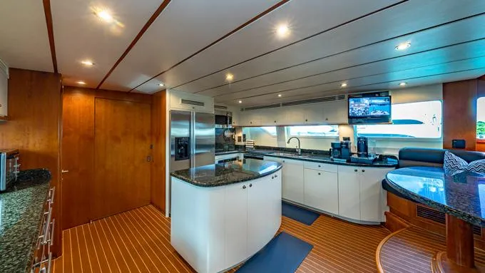 B Happy Yacht Photos Pics Galley looking aft