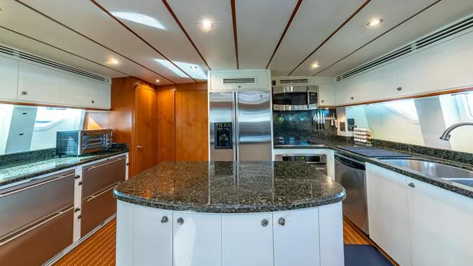 B Happy Yacht Photos Pics Galley looking aft