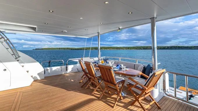 B Happy Yacht Photos Pics Aft deck