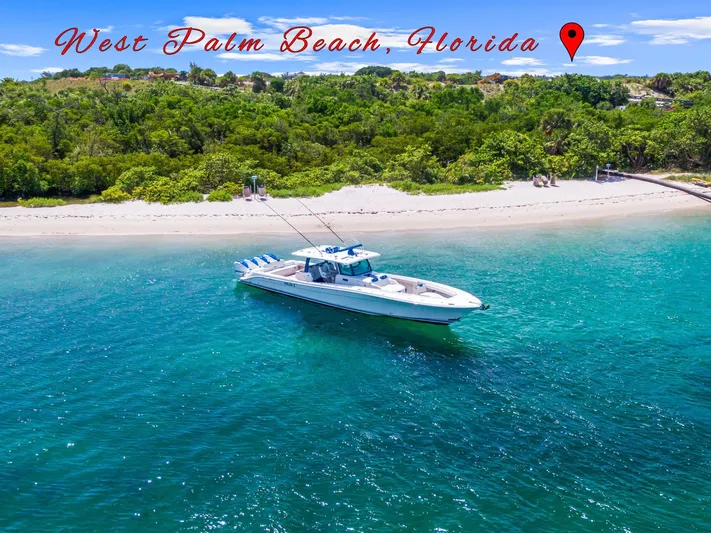 Polar II Yacht Photos Pics HCB 53 boat on turquoise waters near West Palm Beach, Florida, 2020.