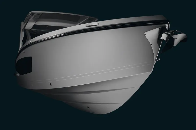 Wonder Why Yacht Photos Pics Manufacturer Provided Image: 2022 Aviara AV32 I/O boat, sleek design, front view.