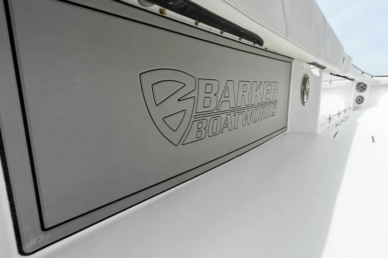  Yacht Photos Pics Barker Boatworks 2022 40 High Performance Cat, sleek design detail.