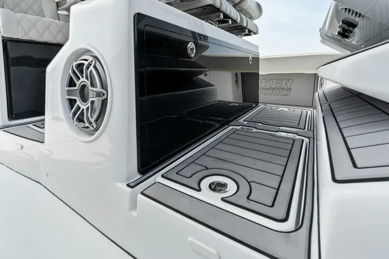  Yacht Photos Pics 2022 Barker Boatworks 40 High Performance Cat interior with sleek design and modern features.