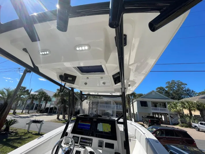  Yacht Photos Pics 2024 Sea Fox 288 Commander boat interior with advanced navigation system and sleek design.