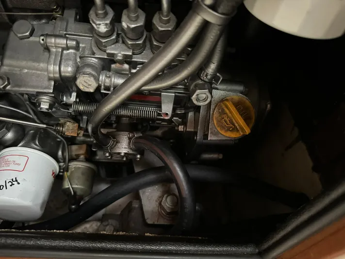 Essence Yacht Photos Pics Engine components of a 1998 Island Packet 40 sailboat.