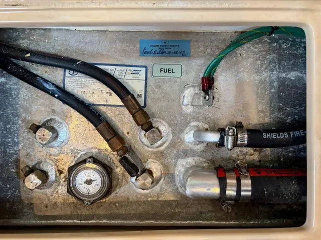 Pelican Yacht Photos Pics Fuel system components of a 2008 Island Packet 370 sailboat.