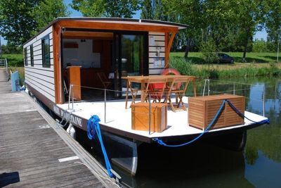 2022 Solar Electrische Houseboat Catamaran Coche Standaard