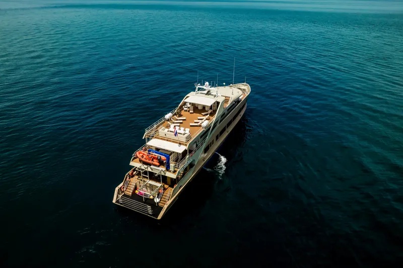 Vanora Yacht Photos Pics Luxurious 2023 Seacrest Marine 52m Yacht cruising on open sea.