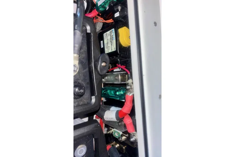  Yacht Photos Pics Electrical components inside 2024 Axopar 37 XC Cross Cabin boat.