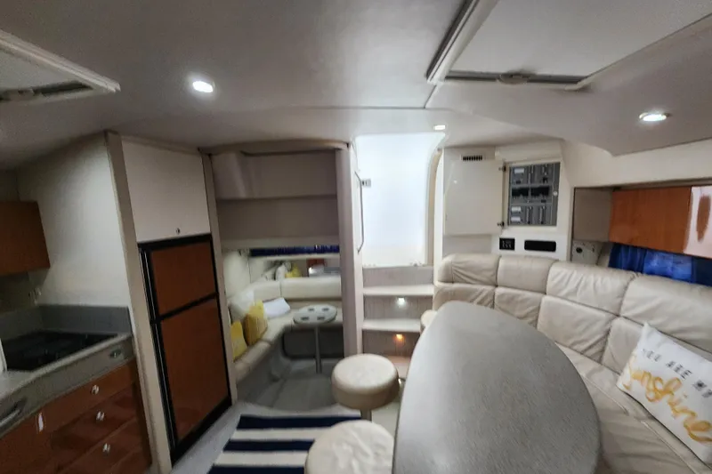 H Yacht Photos Pics Interior of 2000 Formula 41 Performance Cruiser with modern amenities and cozy seating.