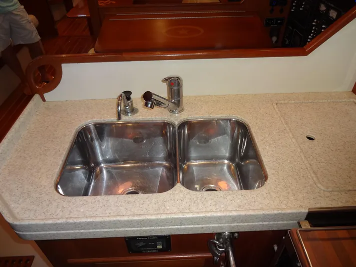 Don't Blink Yacht Photos Pics Double sinks stainless steel
