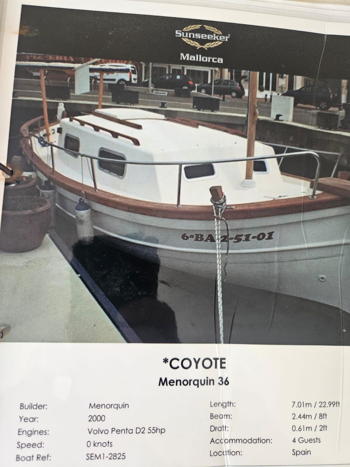 2000 Volvo Penta Menorquin 36