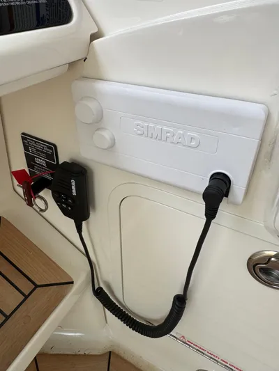 Wahine Yacht Photos Pics Simrad marine equipment on 2021 Sea Ray Sundancer 320 OB boat interior.