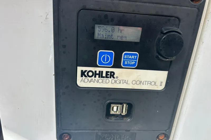  Yacht Photos Pics Kohler Advanced Digital Control II on 2017 Boston Whaler 320 Vantage, showing maintenance required.