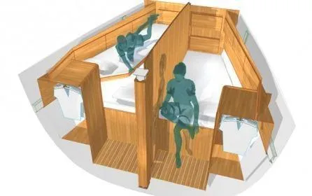 Flyer Yacht Photos Pics Interior layout of Jeanneau Sun Odyssey 44i, 2010 model.