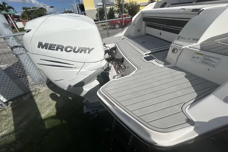  Yacht Photos Pics 2019 Sea Ray SLX 350 Outboard with Mercury engine, docked and ready for adventure.