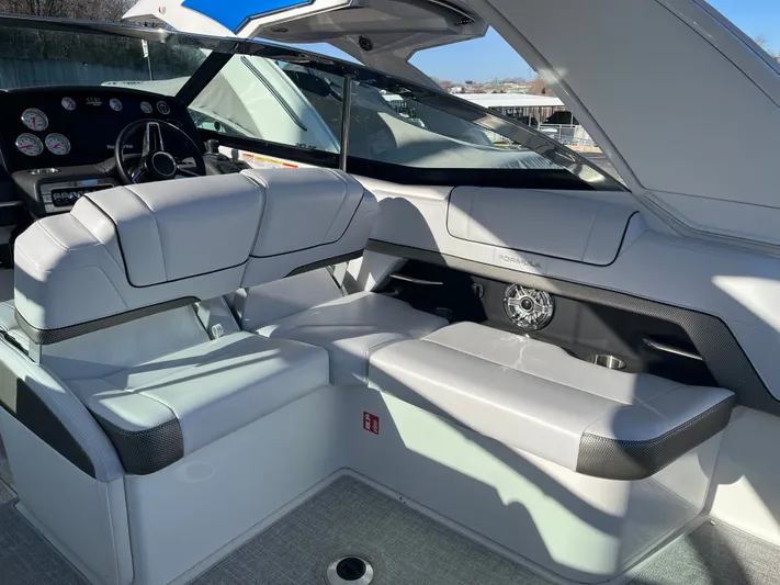  Yacht Photos Pics Interior of 2024 Formula 330 CBR with luxurious seating.