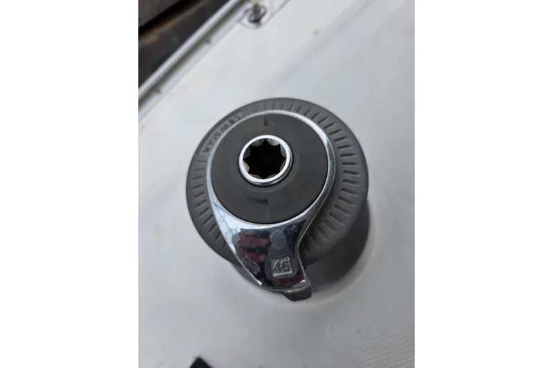  Yacht Photos Pics Winch handle on 2010 Hanse 400e sailboat deck.