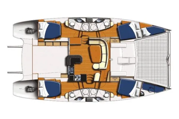  Yacht Photos Pics Manufacturer Provided Image: 4 Cabin layout.