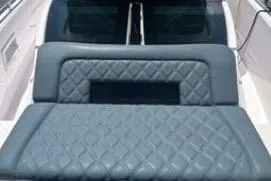  Yacht Photos Pics 2023 Axopar 37 XC CROSS CABIN with quilted seating detail.