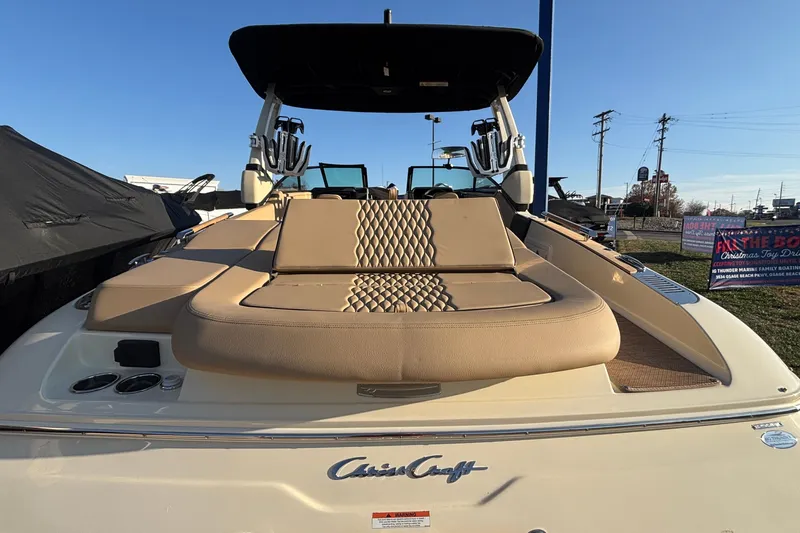  Yacht Photos Pics 2026 Chris-Craft Sportster 28 boat with luxurious seating and sleek design.