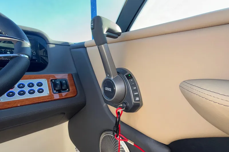  Yacht Photos Pics Interior of 2026 Chris-Craft Sportster 28 boat with Volvo Penta controls.