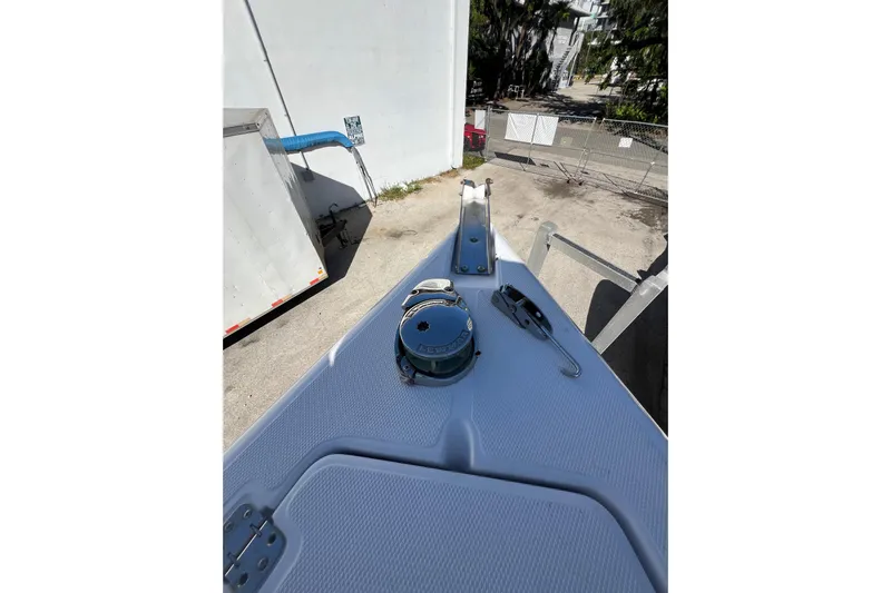  Yacht Photos Pics 2008 Donzi 38 ZFX Open boat deck with anchor and winch system.