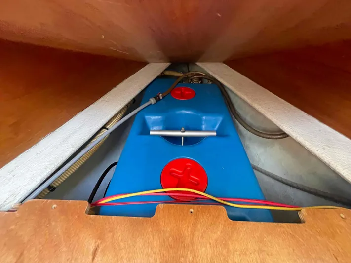 No Agenda Yacht Photos Pics Under-deck storage compartment in 2003 Jeanneau Sun Odyssey 43 Deck Salon yacht.