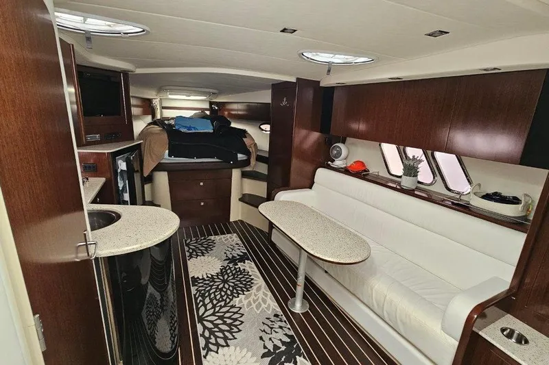  Yacht Photos Pics Luxurious interior of 2012 Cruisers Yachts 380 Express with modern amenities and elegant design.