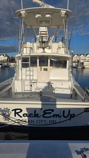 Rack Em Up Yacht Photos Pics Ocean Yachts 37 Billfish 2008 docked in Ocean City, MD marina.