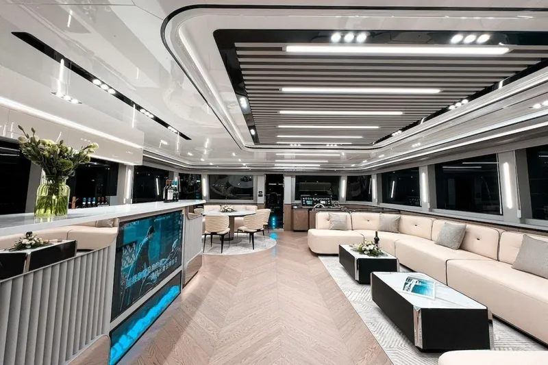  Yacht Photos Pics Luxurious interior of 2025 GZ Yachts TY560, featuring modern design and elegant furnishings.