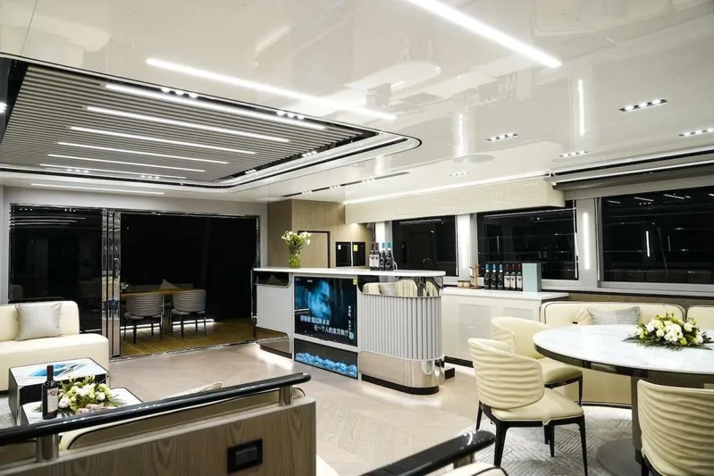  Yacht Photos Pics Luxurious interior of 2025 GZ Yachts TY560, featuring modern design and elegant furnishings.