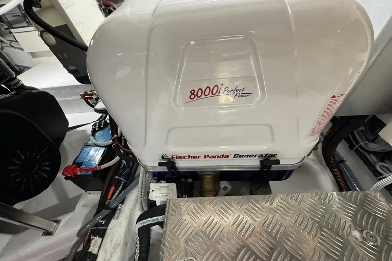  Yacht Photos Pics Fischer Panda generator in 2025 Pardo Yachts P38 engine room.