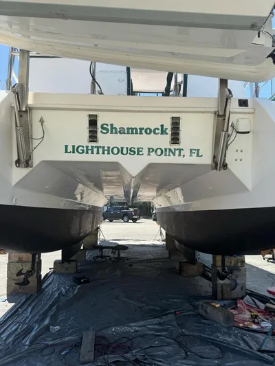 Shamrock Yacht Photos Pics 2002 Endeavour 44 Sail Catamaran "Shamrock" docked at Lighthouse Point, FL.