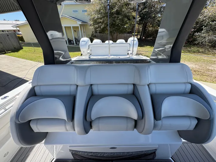  Yacht Photos Pics 2018 Nor-Tech 452 Super Fish boat interior with luxurious seating.