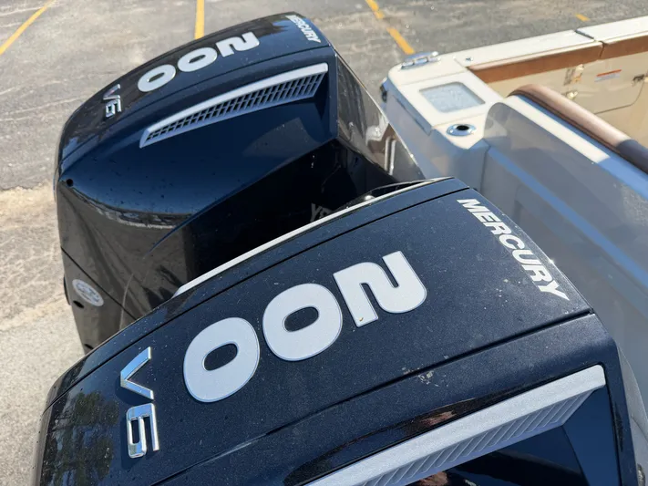  Yacht Photos Pics 2026 Scout 277 LXF with Mercury V6 outboard engines.