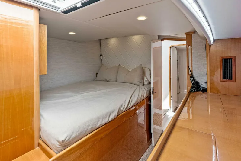  Yacht Photos Pics Interior cabin of 2020 Calcutta 480 Catamaran with cozy bed and modern design.