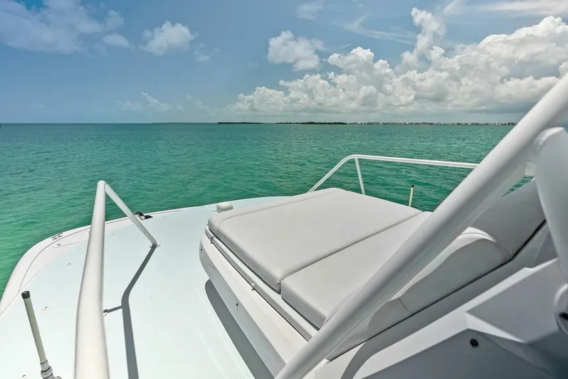  Yacht Photos Pics 2020 Calcutta 480 Catamaran deck with ocean view and clear skies.