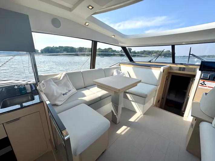 Mighty Mic Yacht Photos Pics Salon - Port Side w/ Sun Roof Open