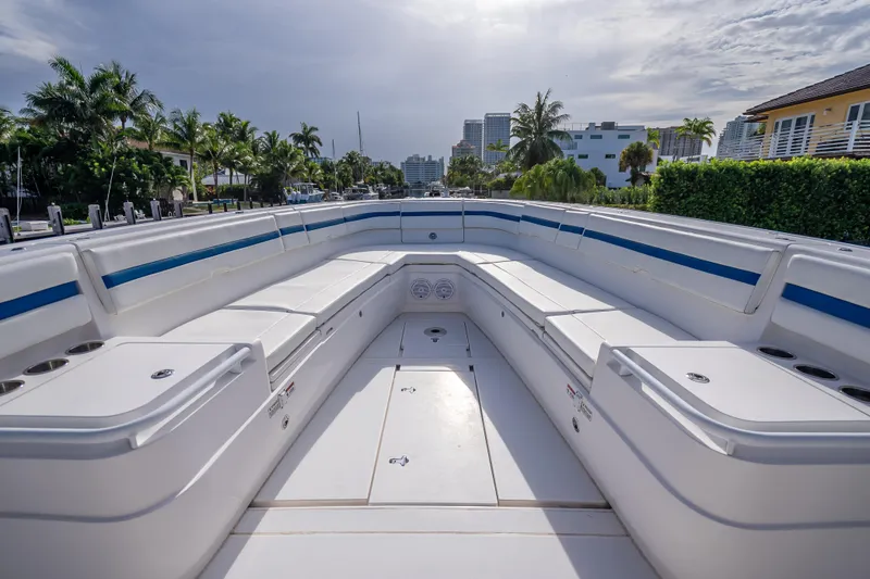 Chasing Chari Yacht Photos Pics 2016 Intrepid 400 Center Console boat with spacious seating and sleek design.