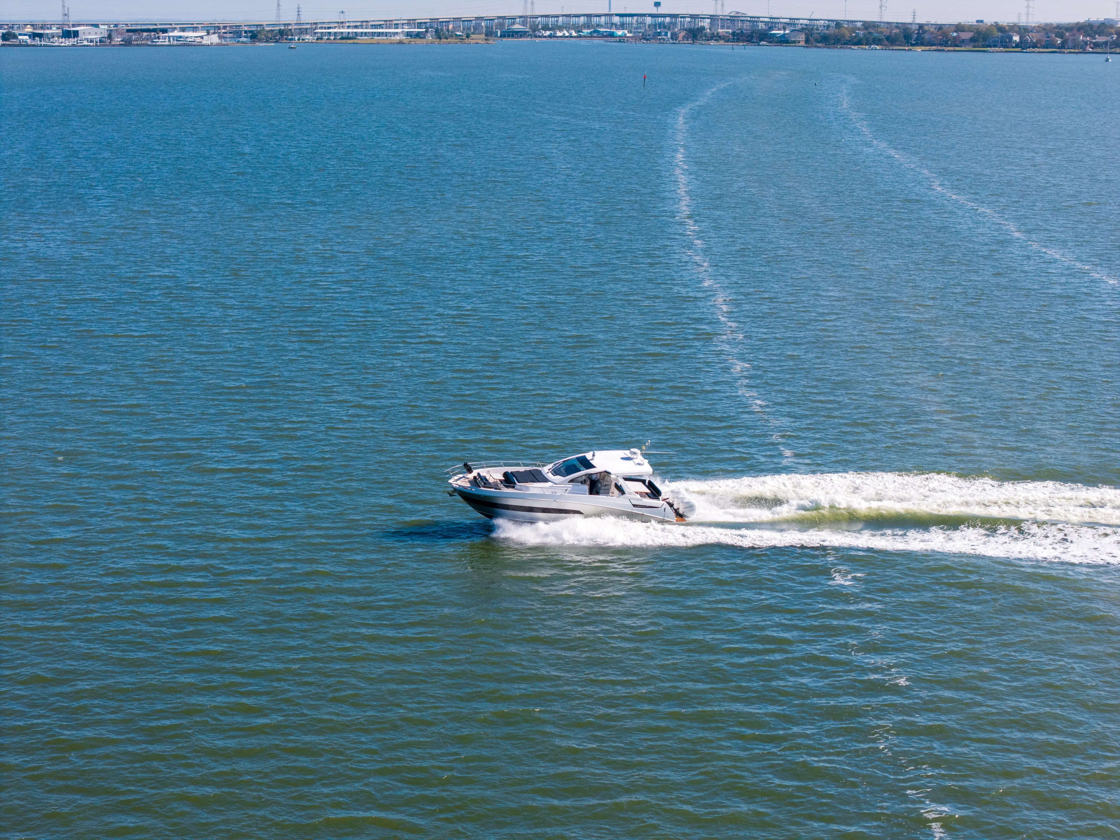  Yacht Photos Pics 2018 Azimut Verve 40 yacht cruising on open water.