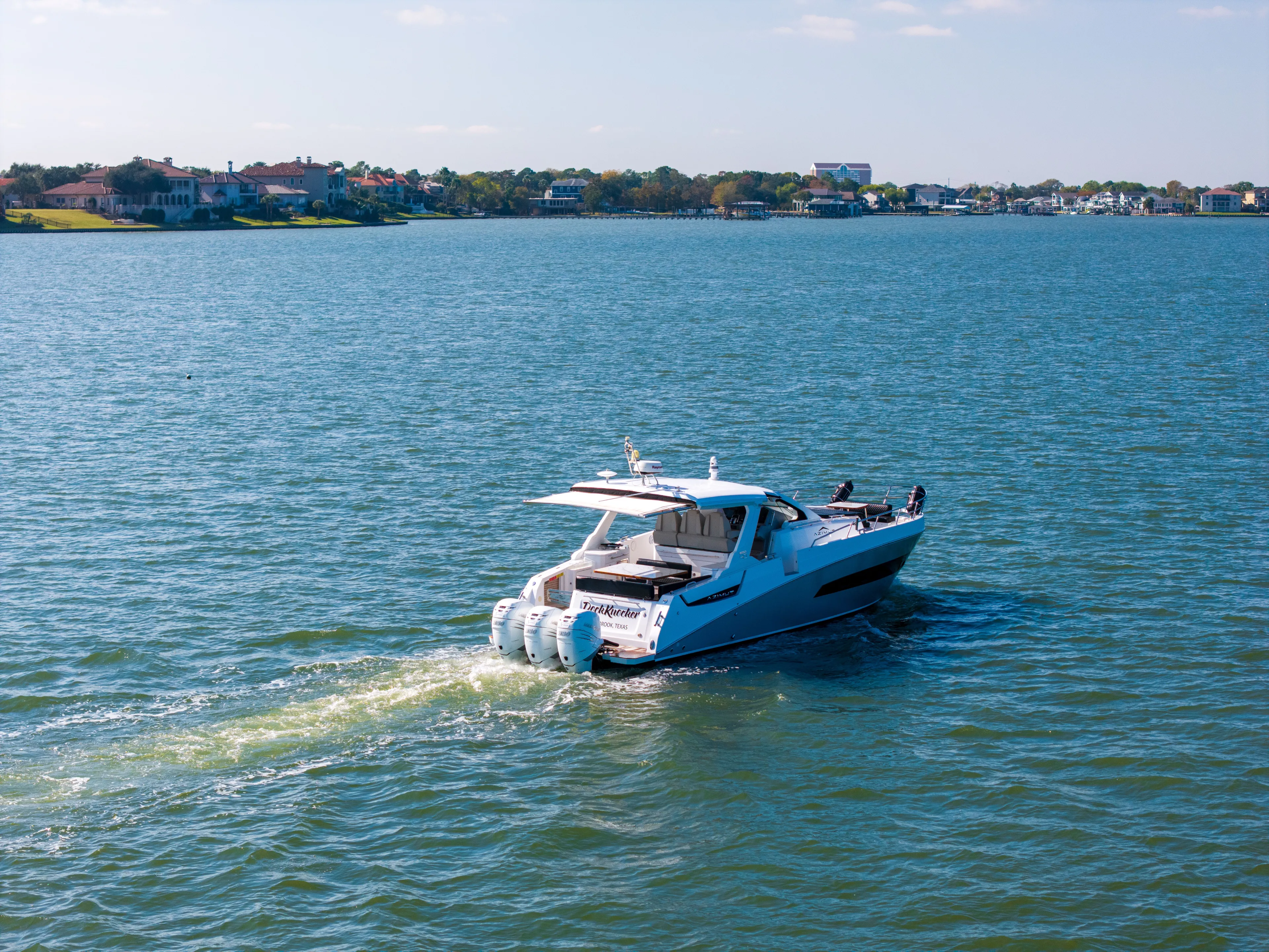  Yacht Photos Pics 2018 Azimut Verve 40 yacht cruising on calm waters.