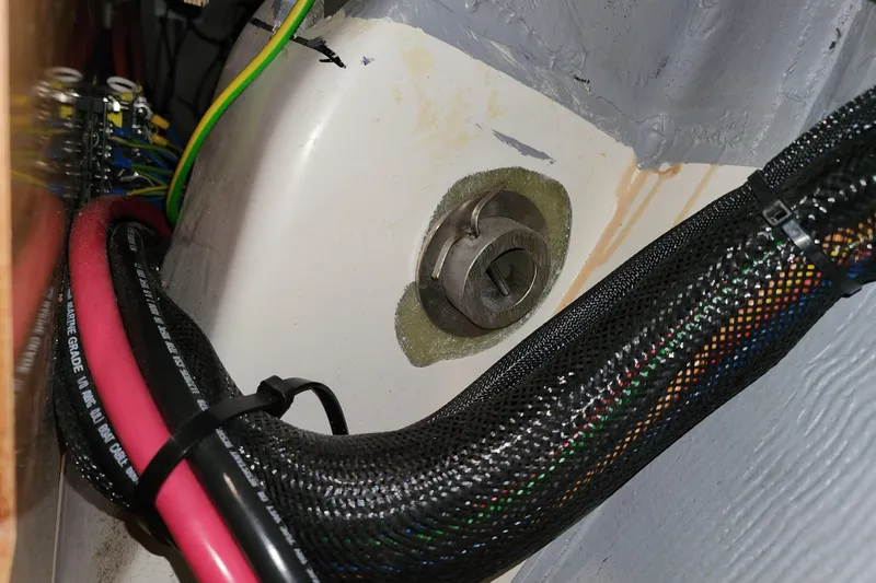 Danza Yacht Photos Pics Electrical wiring and components inside a 2007 Hanse 400e yacht.